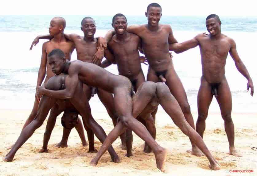 Noirs sur la plage