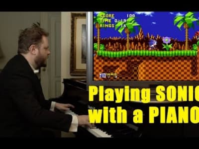Sonic doublé en temps réel au piano.